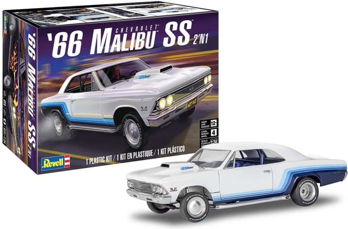 Revell Modelbouwpakket Auto - 14520 1966 Malibu SS 2N1 Car Plastic - 1:24 - Modelbouw