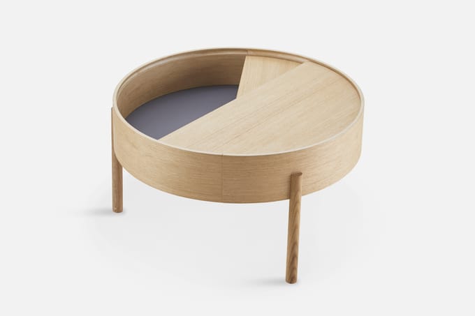 Woud Arc bijzettafel - Ø66 cm - eiken, geolied