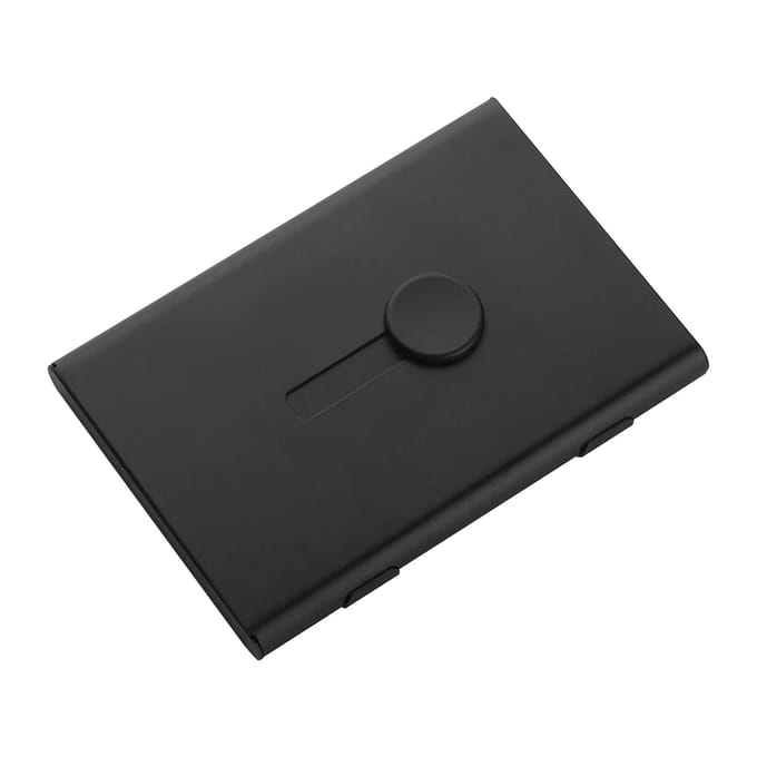Visitekaarthouder USB-stick Visitekaartjeset Uitschuifbare Visitekaarthouder Creditcardhouder zwart