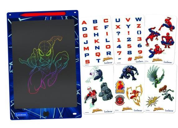 SpiderMan 11’’ meerkleurige leer- en teken-E-ink-tablet met sjablonen