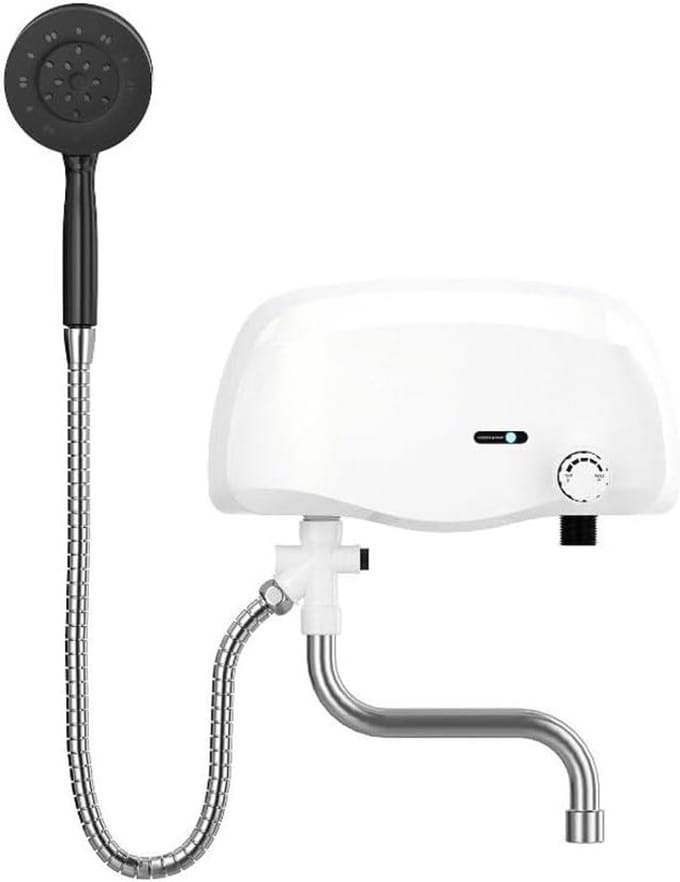 Elektrische Boiler - Mini Waterverwarmer - Direct Warm Water - Instelbare Temperatuur - 3500W - Wit