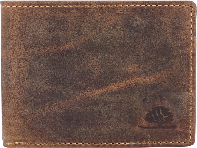 GREENBURRY portemonnee Vintage Wallet RFID Brown bruine