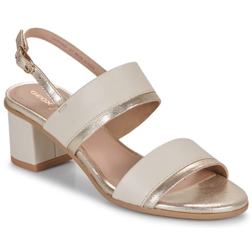 GEOX AURELY 50 DAMES Sandalen - MELKWIT/LICHT GOUD - Maat 40