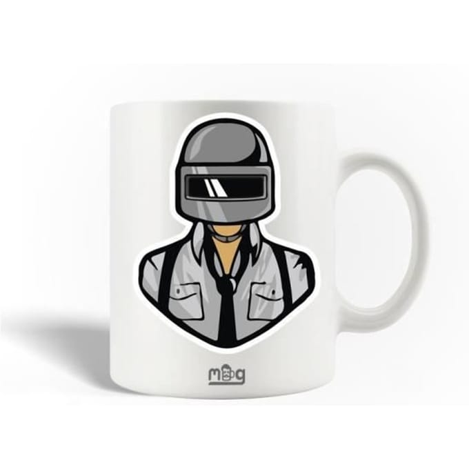 Mug en Céramique - PUBG Mobile - 30cl - Blanc - Compatible Lave-Vaisselle - Rond