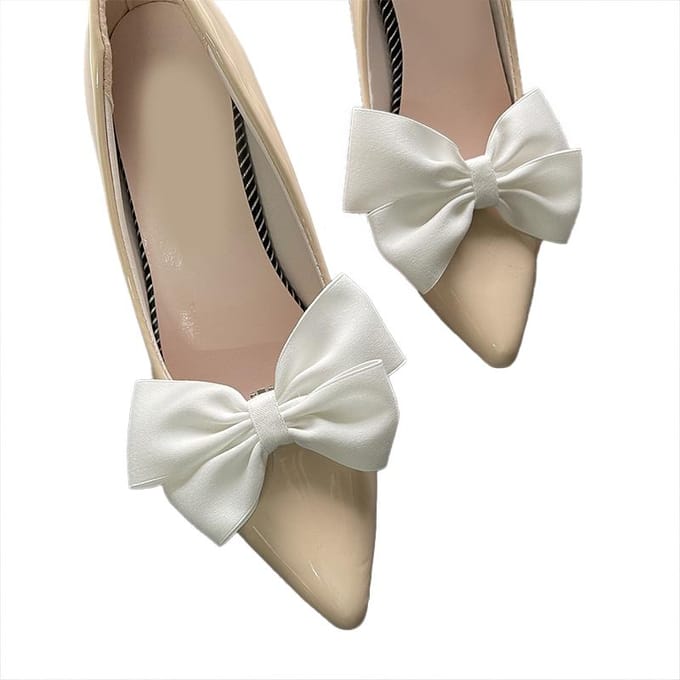 1 paire de chaussures à fleurs avec nœud, accessoires de mariée, breloque de chaussure, boucle de décoration, Clips noir