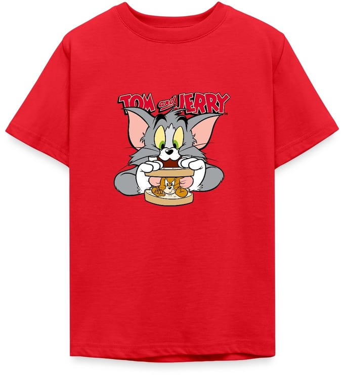 Tom En Jerry Sandwich Muis Broodje T-Shirt Tiener