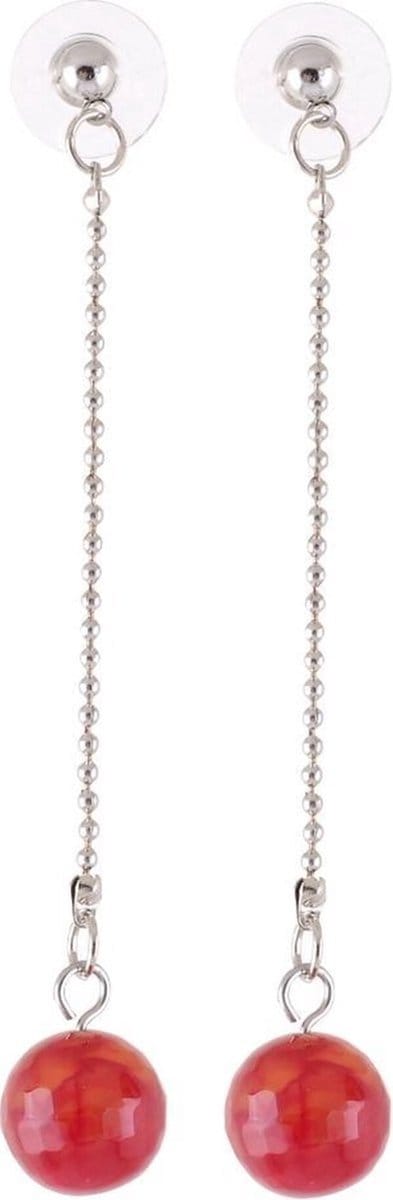 Behave - Lange oorbellen rode agaat - Elegant boho cadeau idee