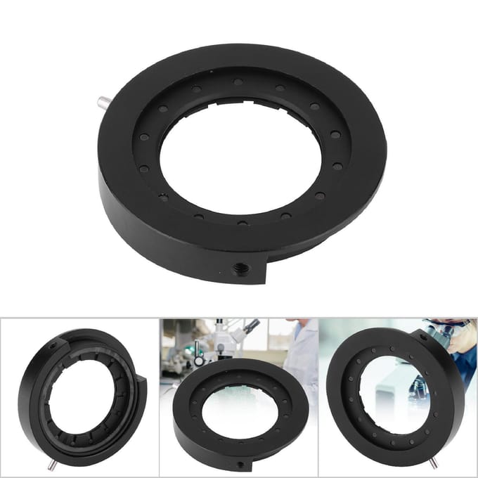 Adaptateur Iris de Microscope Lentille à Diaphragme Optique Réglable pour MicroscopeSK25 avec Base
