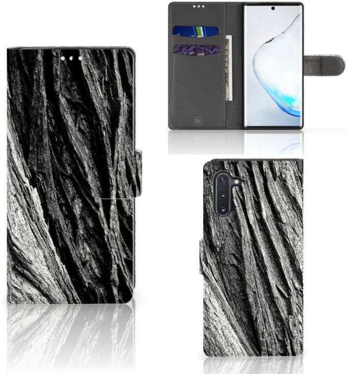 Book Style Case Samsung Galaxy Note 10 Boomschors Grijs