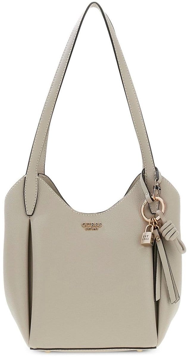 GUESS schoudertas Melody Bucket Light Taupe