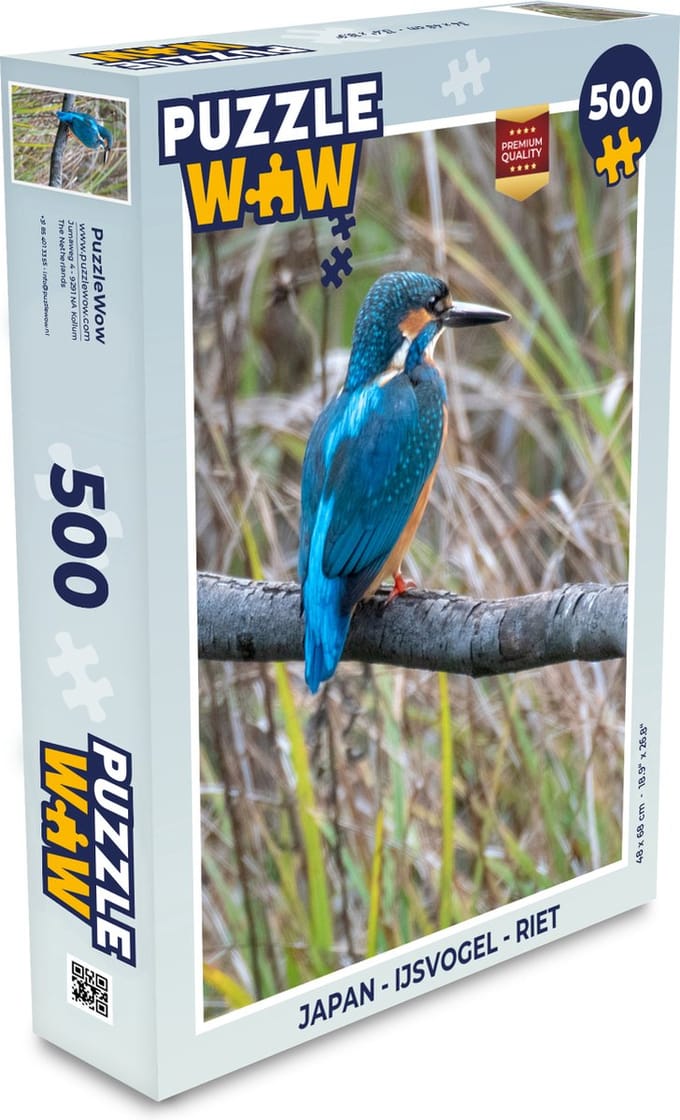 Puzzel Japan - IJsvogel - Riet - Legpuzzel - Puzzel 500 stukjes