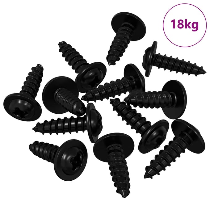 vidaXL - Zelftappende - Nagel - 16364 - st - Zwart - 3,5 - x - 12 - mm - IJzer