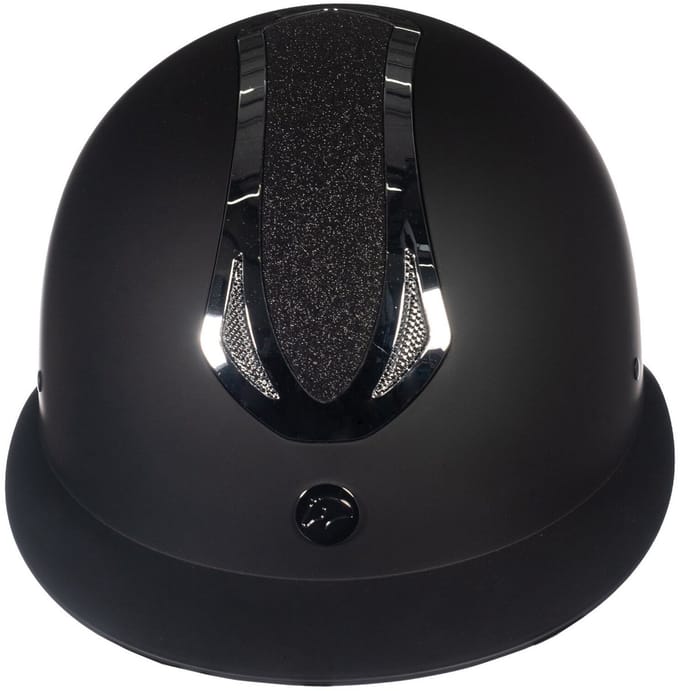 Ruitercap veiligheidshelm Illusion zwart/zilver glanzend maat S (52-54 cm)