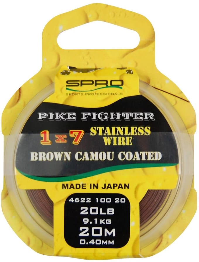 1x7 Pike Fighter Brown Coated Wire SPRO - 0,40MM / 9,1KG