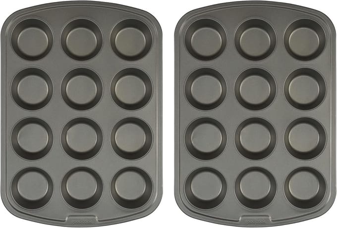 Bakvorm voor 12 Cupcakes en Muffins met Antiaanbaklaag
