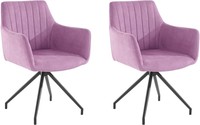 Darcy-Eetkamerstoel - 2 Pack - Paars