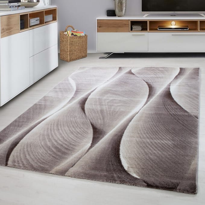 Muratap Parma design vloerkleed bruin / beige laagpolig- 80x150 cm