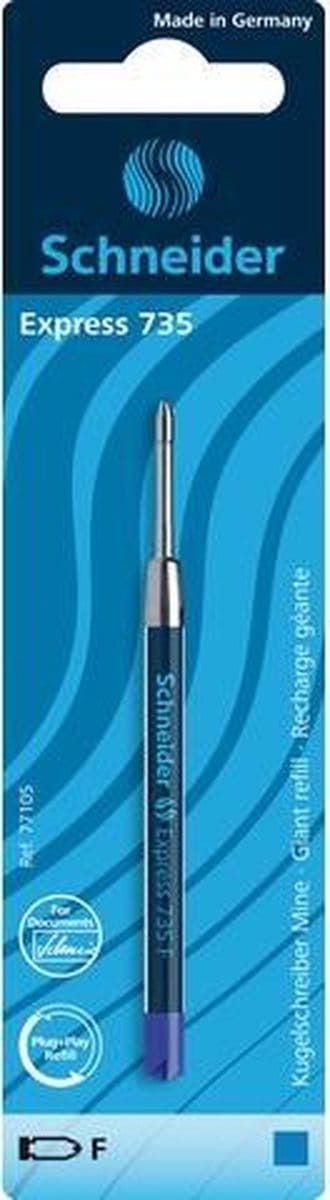 Schneider penvulling - Express 735 - penpunt F - blauw - S-77105