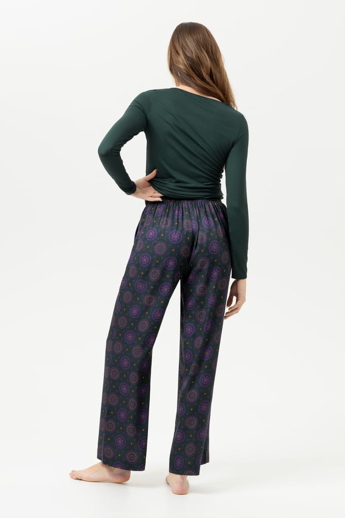 Lange broek Serie Clover Grid Mystic Jade