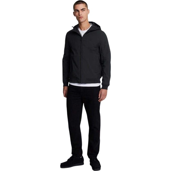 Lyle & Scott Softshelljas voor heren, standaardpasvorm (Jet Zwart)
