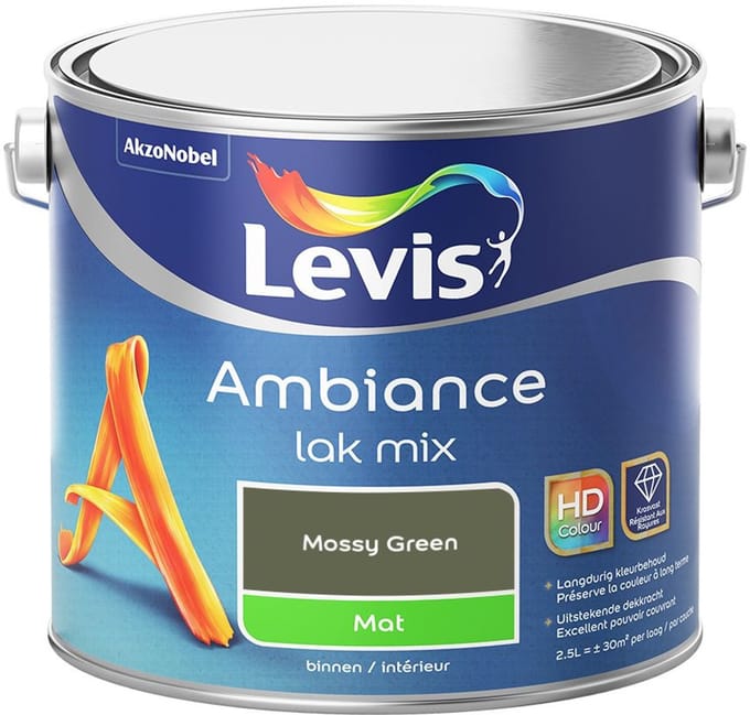 Levis - Ambiance Lak Mat Mix - Mossy Green - Mengverf - 2,5 L