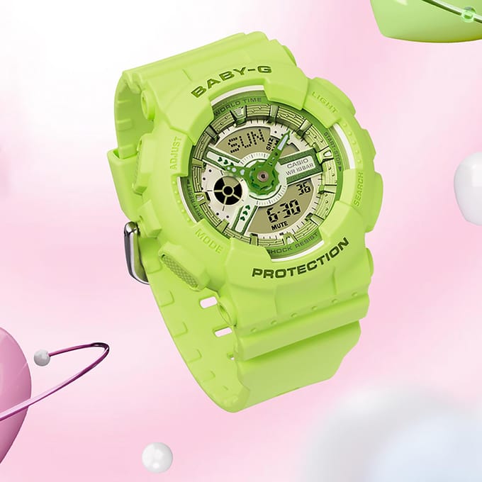 CASIO Baby G BA 110YK 3A BA-110YK-3APR Greeting Card yellow