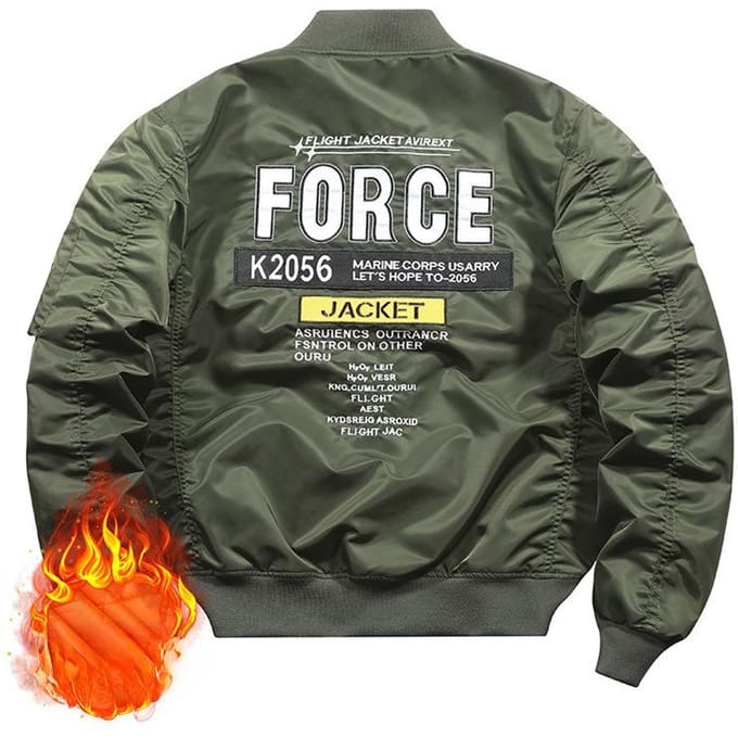 Veste brodée en coton Air Force Ma1 Pilot Jacket Veste de vol pour homme XL gray