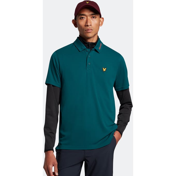 Lyle & Scott Golfkraaglogo Technisch poloshirt in Groente