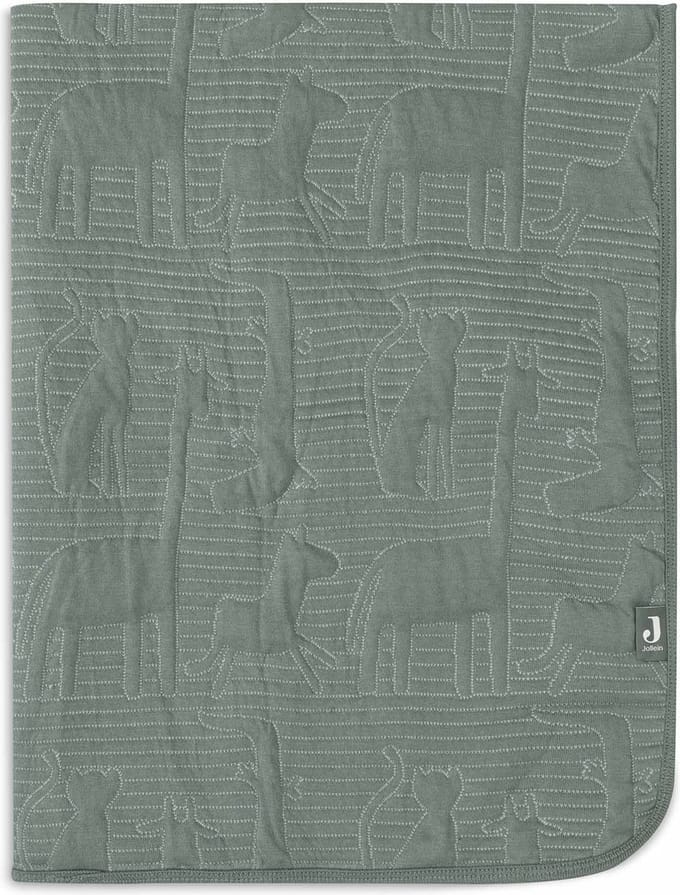 Jollein Deken Ledikant 100x150cm Jungle Jambo Ash Green/Laurel