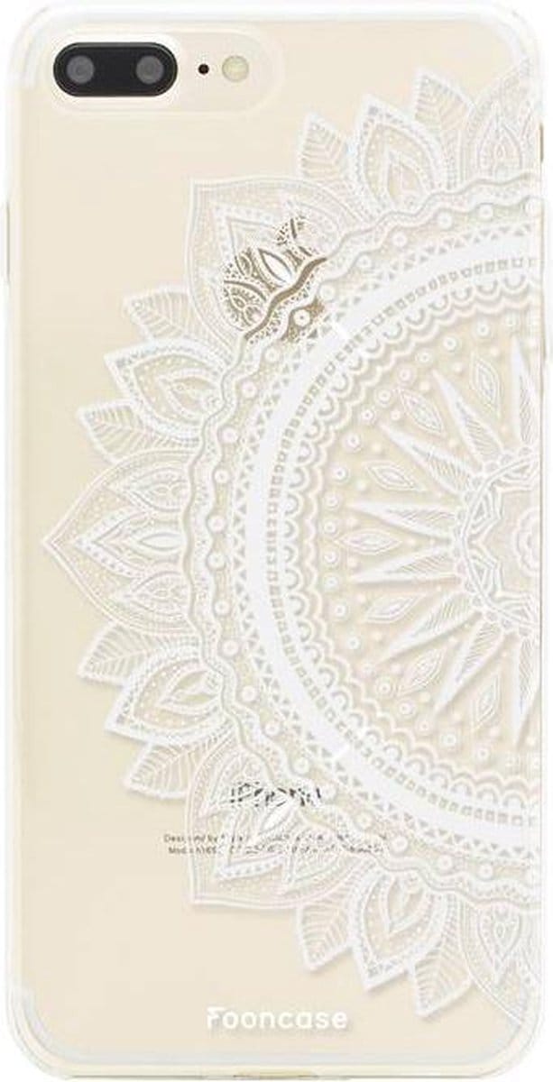 Fooncase Hoesje Geschikt voor iPhone 8 Plus - Shockproof Case - Back Cover / Soft Case - Mandala / Ibiza
