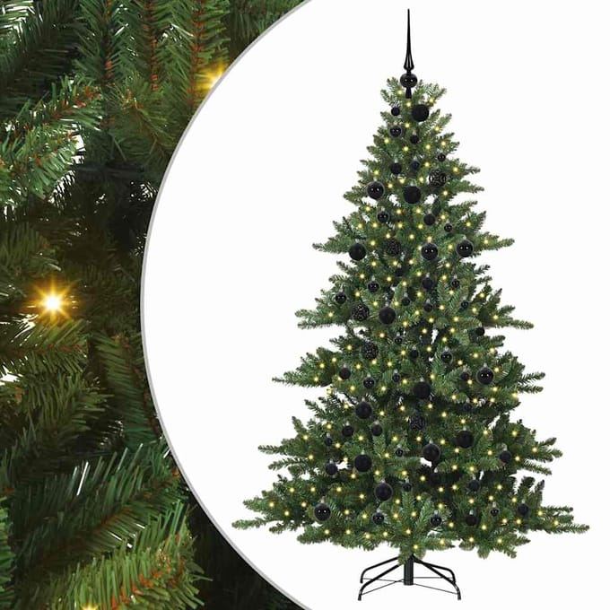 vidaXL - Kunstmatige - Hinged - Kerstboom - Groen - 180 - cm - PVC - en - Staal