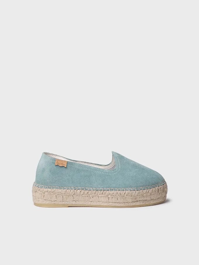 Gesloten espadrille voor dames van suède met jute zool | KEIRA