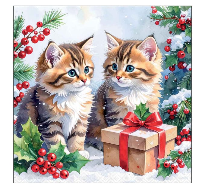 Lunch Servetten Kitty gift - Ambiente - 33x33 cm