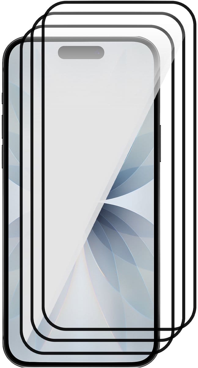 Screenprotector geschikt voor iPhone 17 - 3x Volledig Dekkend Glas Screen Protector