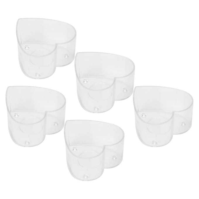 50 Stuks DIY Plastic Kaarsvorm Transparant Hittebestendig Kaarsen Maken Container Accessoire Hart white