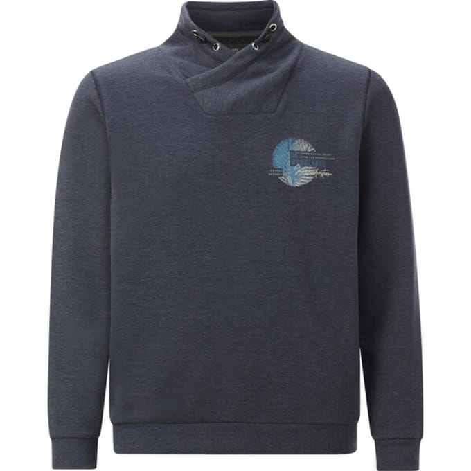 Jan Vanderstorm herren Sweatshirt - 52/54 - donkerblauw - Plus Size