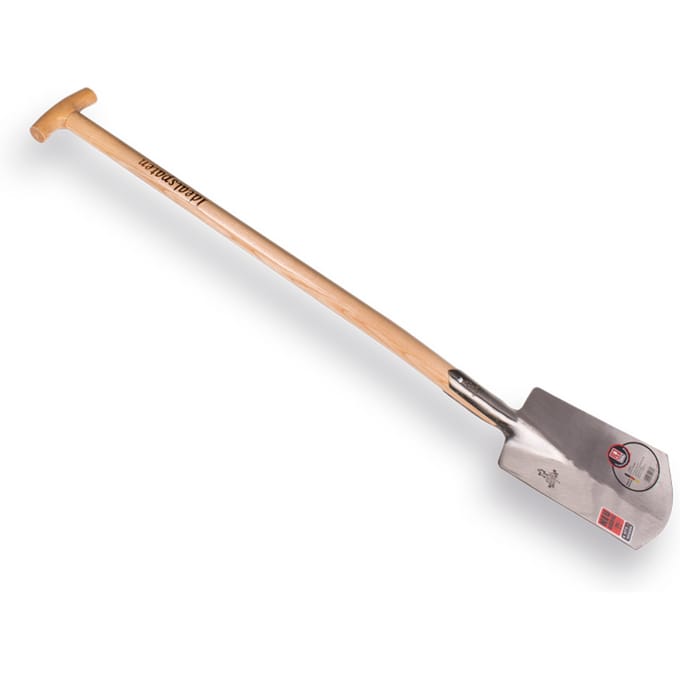 Ideal - Spade - Met veerdul - Blank gepolijst - Essenhouten steel - 90 cm