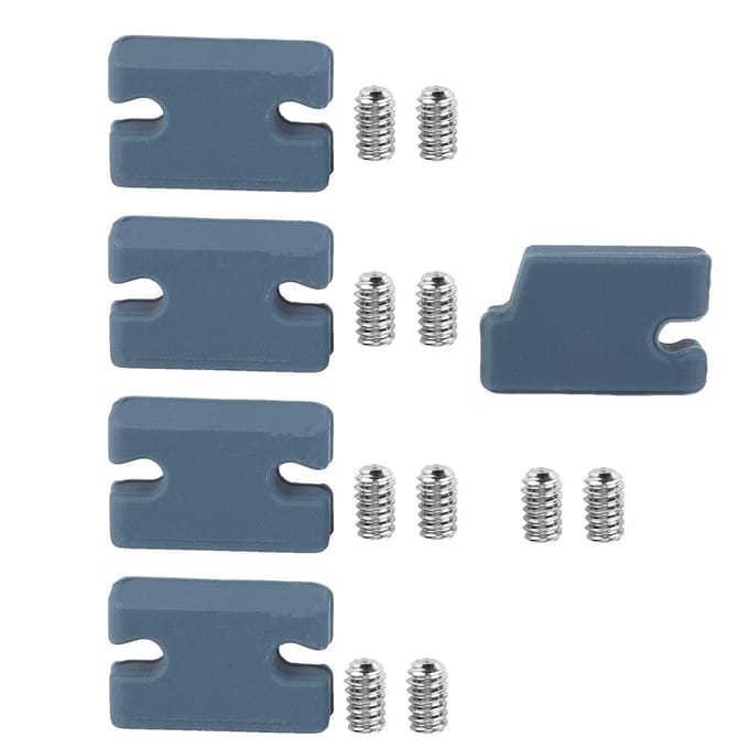 Ensemble de 5 pièces Kit de compatibilité d'ailerons en PVC Remplissage de languettes Accessoires de planche de surf gray