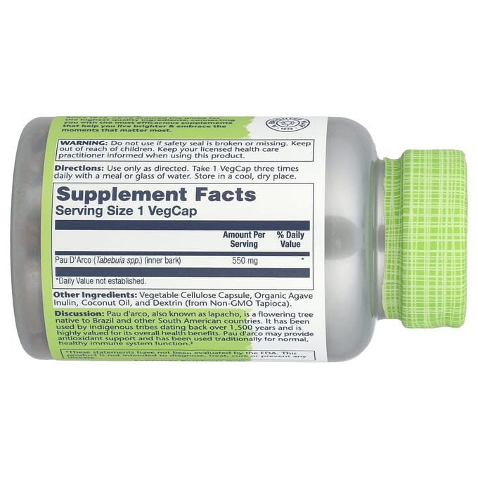 True Herbs, Pau d'Arco, 550 mg, 100 vegetarische capsules