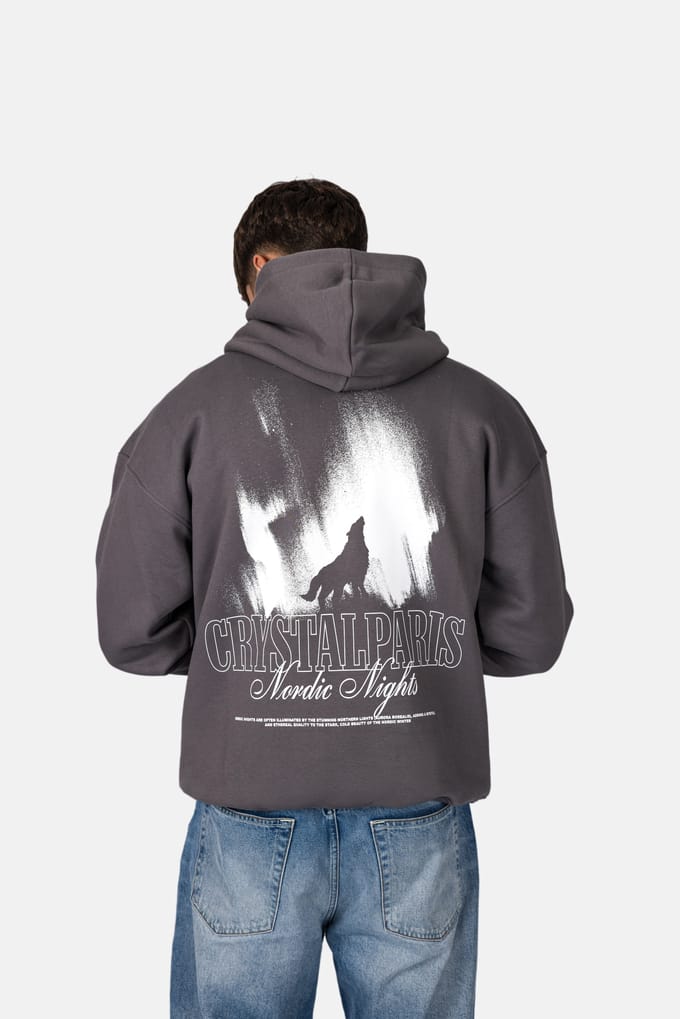 Crystal Paris Oversized hoodie Wolf