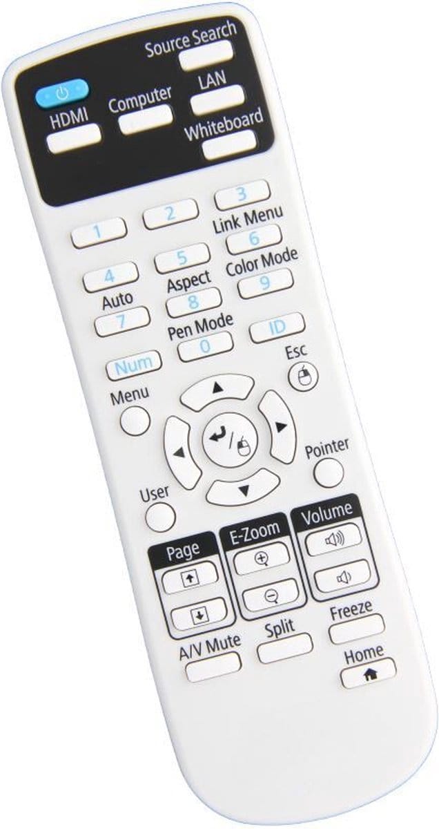 Afstandsbediening geschikt voor de EPSON H727C beamer, vervangt 2173587 / 217358700