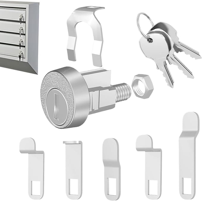 Brievenbusslot - Slot met sleutel - Beveiliging Buiten - Zinklegering Constructie - 10 x 5 x 1 cm