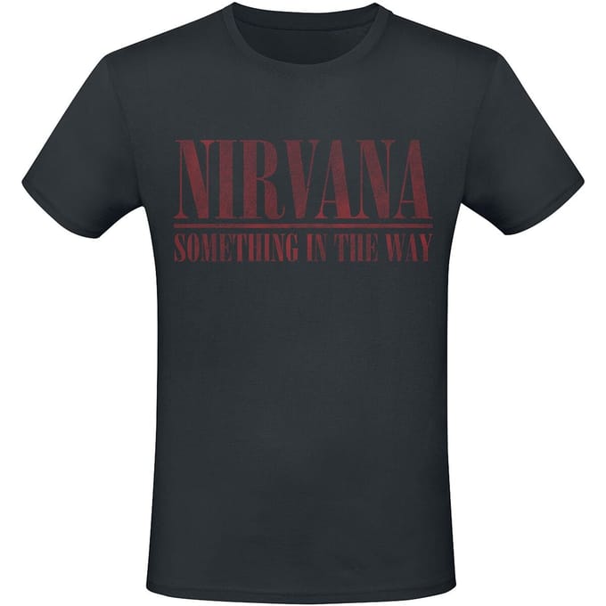 Nirvana T-shirt - Something In The Way - S tot 4XL - voor Mannen - zwart