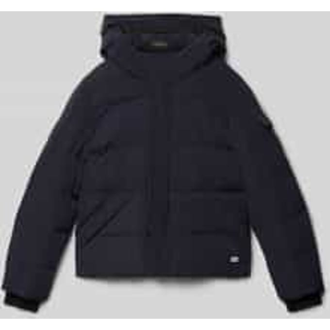 Regular fit gewatteerd jack met logo-applicatie, model 'Camden'