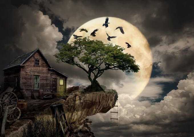Enjoy Puzzle legpuzzel A Log Cabin on a Cliff - 1000 stukjes volwassenen.