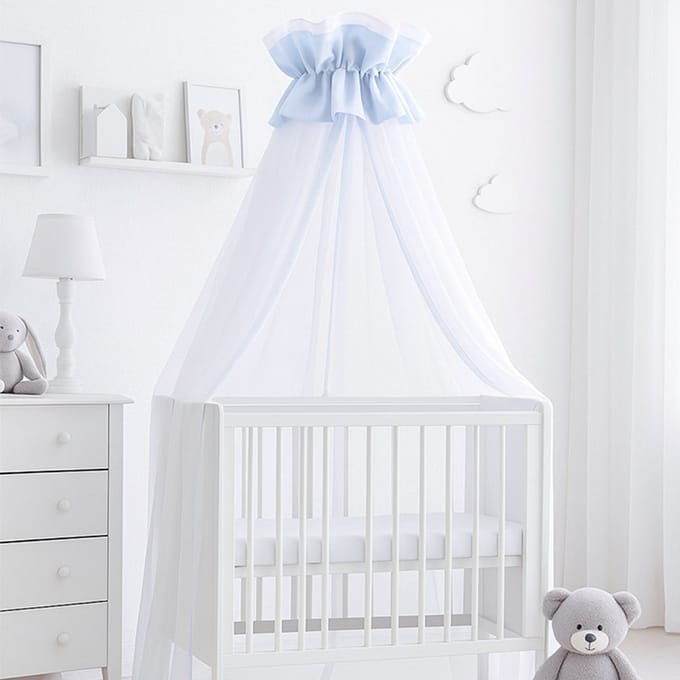Babybam Hemeltje Tule Wit-Blauw