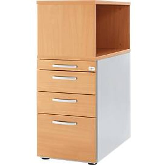 Schäfer Shop Genius zuil met bovenblad, afsluitbaar, ronde greep, beuken