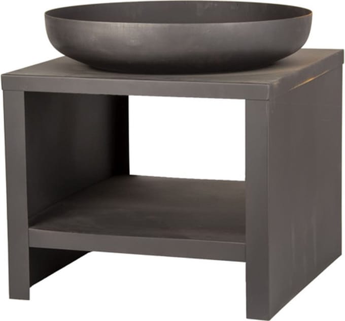 Esschert - Design - Vuurschaal - met - houtopslag - 62 - cm - zwart