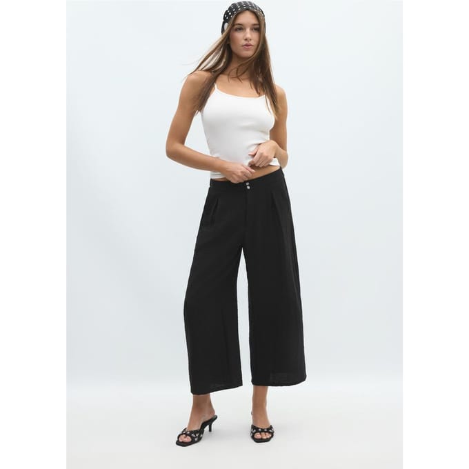 Stradivarius Rustieke culotte  Zwart 34