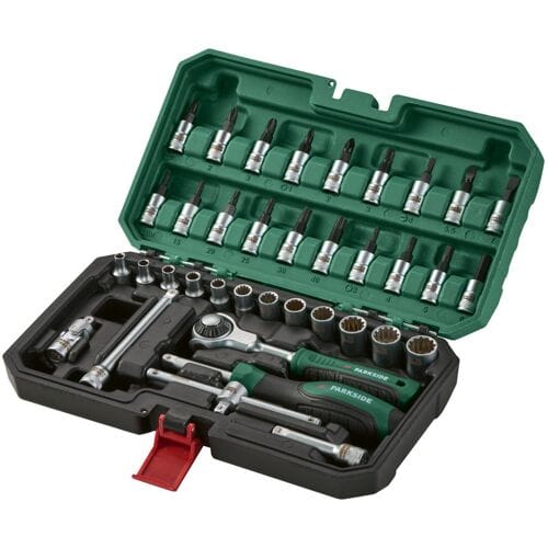 PARKSIDE Dopsleutelset met zwenkkopratel (Roto set 37-delig)